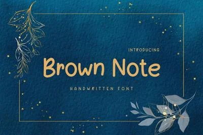 Brown Note - Handwritten Font