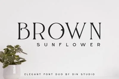BROWN SUNFLOWER - FONT DUO