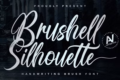 Brushell Silhouette | Handwriting Free Download