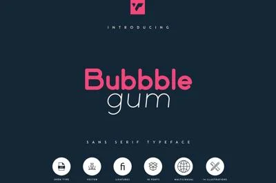 Bubbble Gum - sans serif typeface