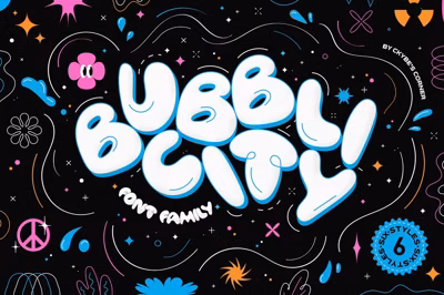 Bubblicity | Bubble Font Family Free Download
