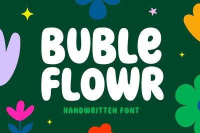 Buble Flowr - Retro Groovy Font
