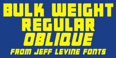 Bulk Weight JNL Font