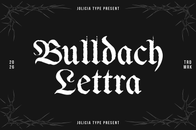 Bulldach Lettra | Blackletter Gothic Font