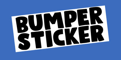 Bumper Sticker Free Download