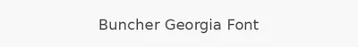 Buncher Georgia Font