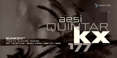 Bunken Tech Sans Wide Font