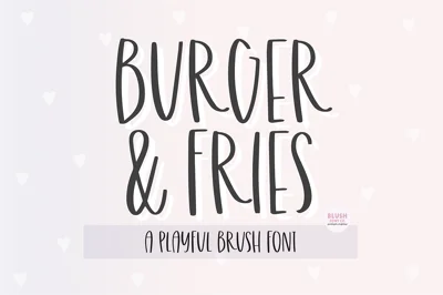 BURGER & FRIES Playful Font