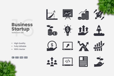 Business Startup Solid Icons