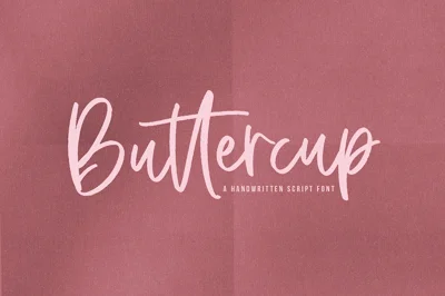 Buttercup | Handwritten Script Font