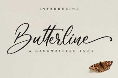 Butterline - Wedding Font