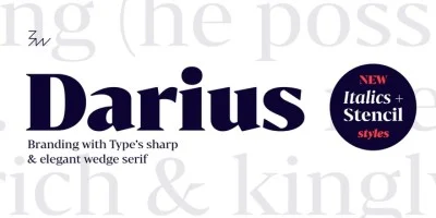 Bw Darius Free Font Font
