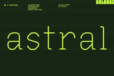 c-astral display typeface