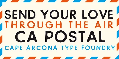 CA Postal Font