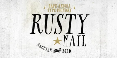 CA Rusty Nail Font