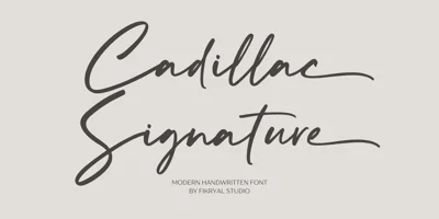 Cadillac Signature Font