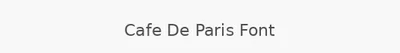 Cafe De Paris Font