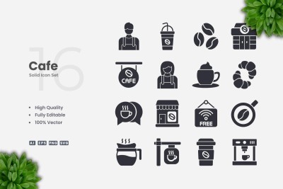 Cafe Solid Icons