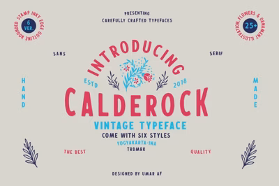 Calderock Typeface + Extras Free Download