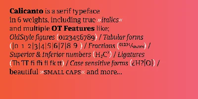 Calicanto Font