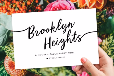 Calligraphy Script Brooklyn Heights Free Download