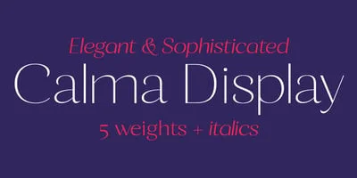 Calma Display Font