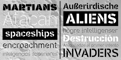 Caracas Stencil Pro Font