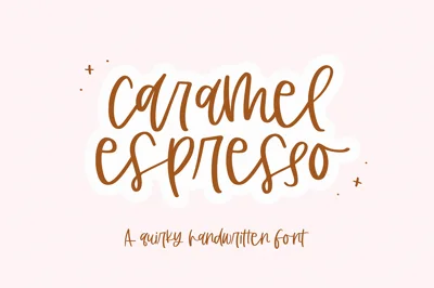 Caramel Espresso | Handwritten Font
