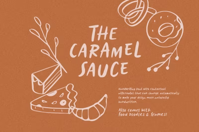 Caramel Sauce Font + Doodle Free Download