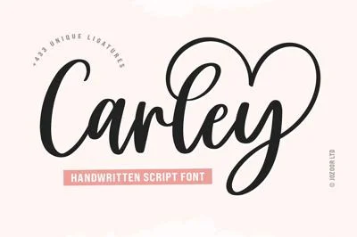 Carley - Lovely heart Script Font