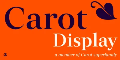 Carot Display Font