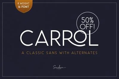 Carrol Sans (16 Fonts) - 50% OFF!