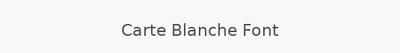 Carte Blanche Font