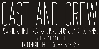 Cast And Crew JNL Font