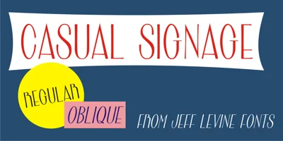 Casual Signage JNL Font