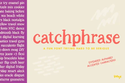 Catchphrase — A Fun Serif Font