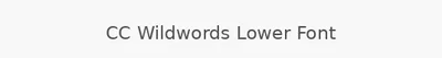 CC Wildwords Lower Font