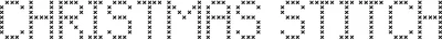 Cf Christmas Stitch Font