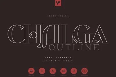 Chalga Outline - Serif Typeface