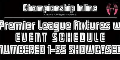 Championship Inline Font