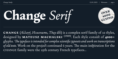 Change Serif Free Download