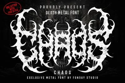 CHAOS – Black Metal Font