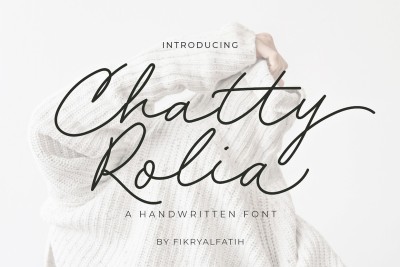 Chatty Rolia - Handwritten Script Font