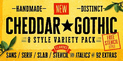 Cheddar Gothic Font