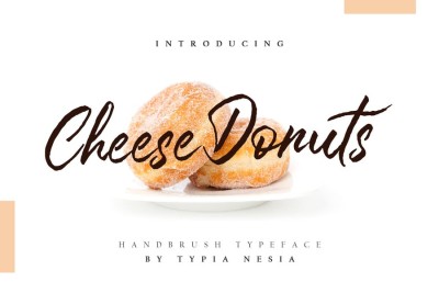 Cheese Donuts Brush Font