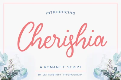 Cherishia | Romantic Script Font