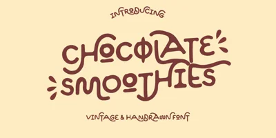 Chocolate Smoothies Font
