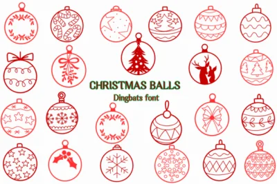 Christmas Balls Font
