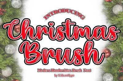Christmas Brush Christmas Font Font