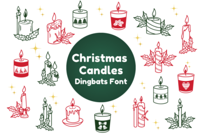 Christmas Candles Font